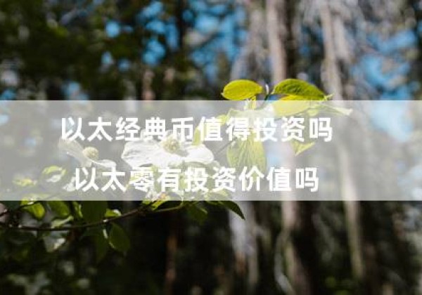 以太经典币值得投资吗（以太零有投资价值吗）