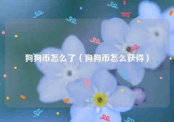 狗狗币怎么了（狗狗币怎么获得）