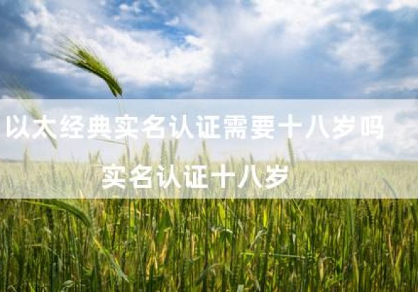 以太经典实名认证需要十八岁吗（实名认证十八岁）