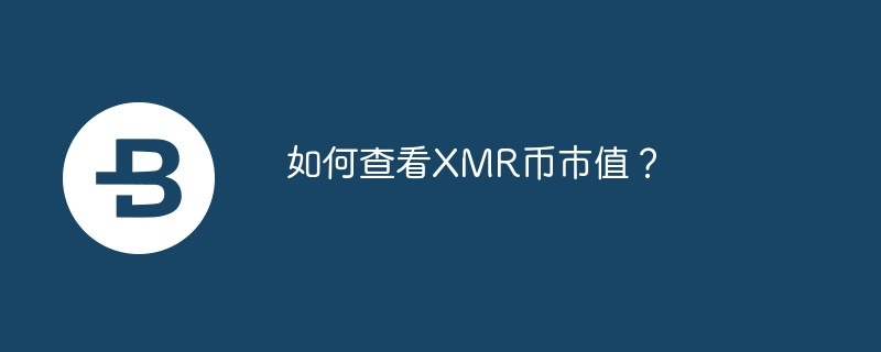 如何查看XMR币市值？