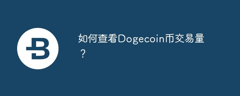 如何查看Dogecoin币交易量？