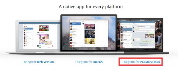 找到Telegram for PC/Mac/Linux